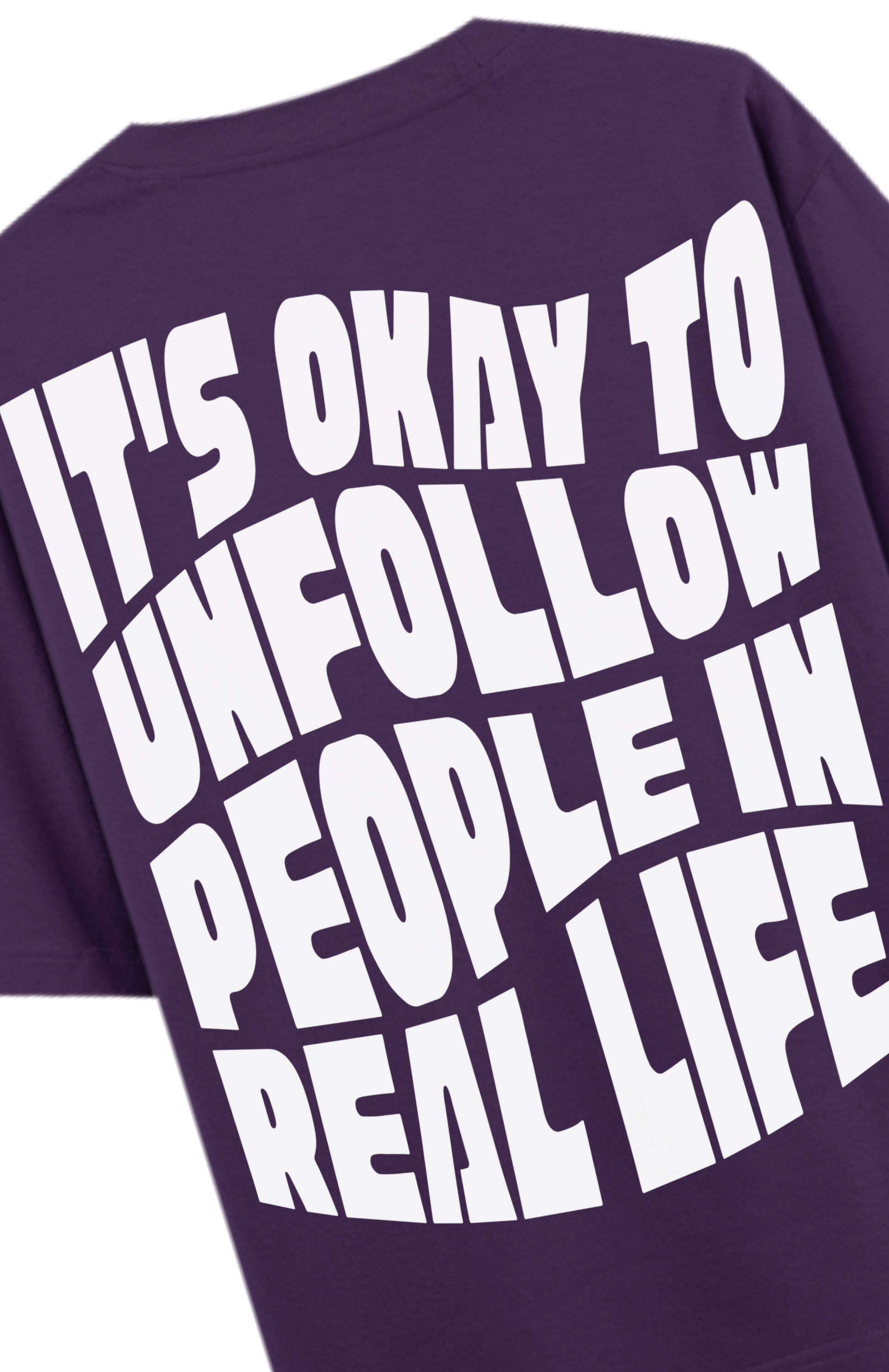 Unfollow Purple — Heavyweight T-Shirt