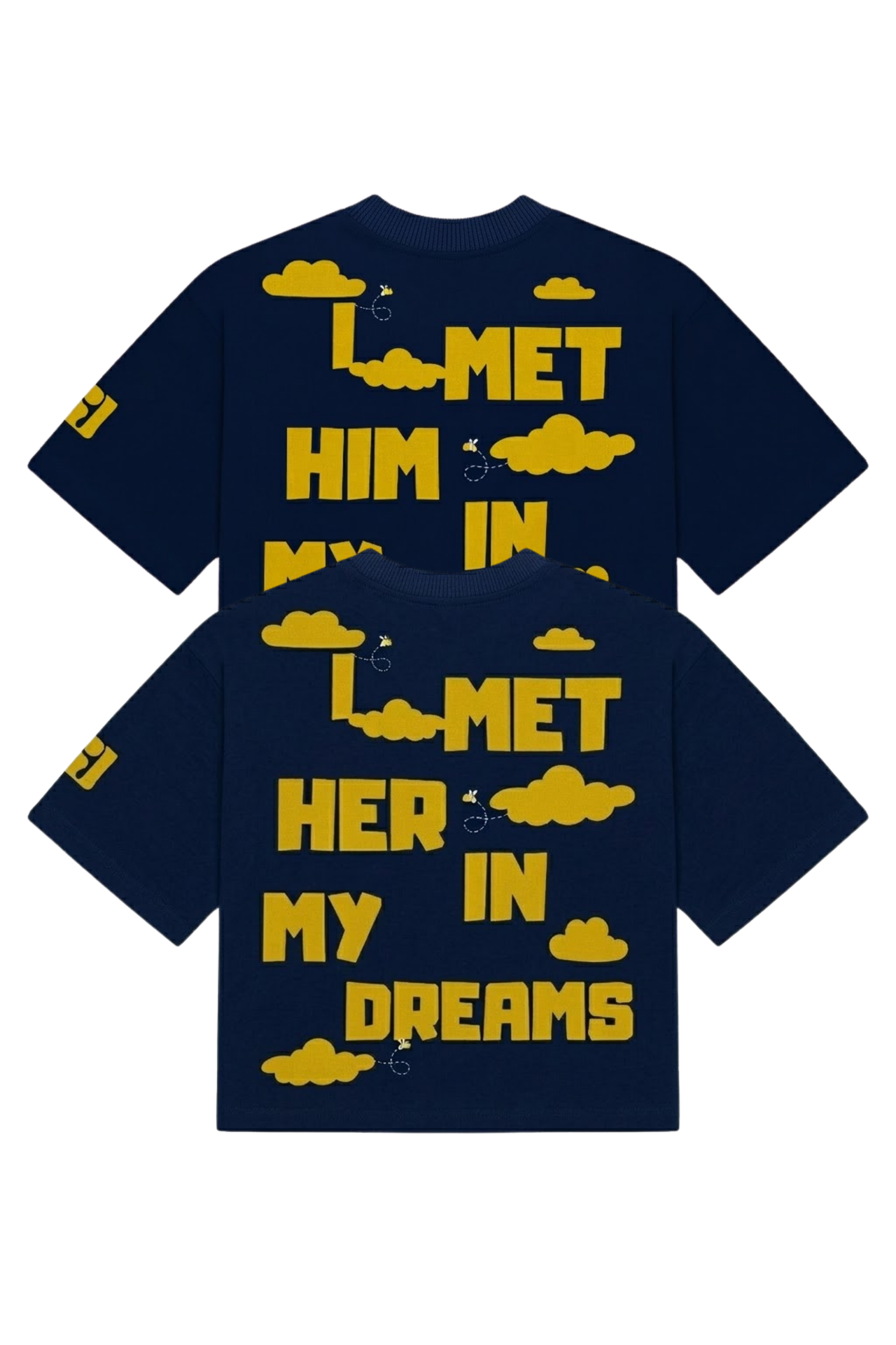 Met Him & Her In Dreams Oversized T-Shirt Combo