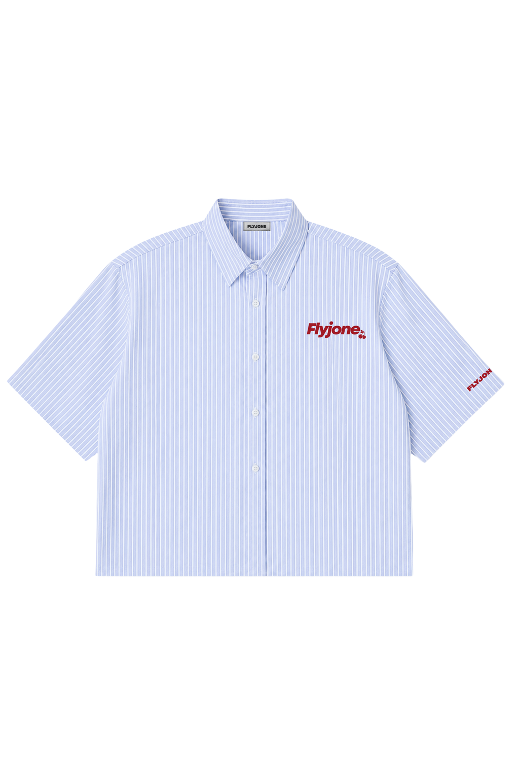 Take Pleasure Seriously Striped Boxy Shirt