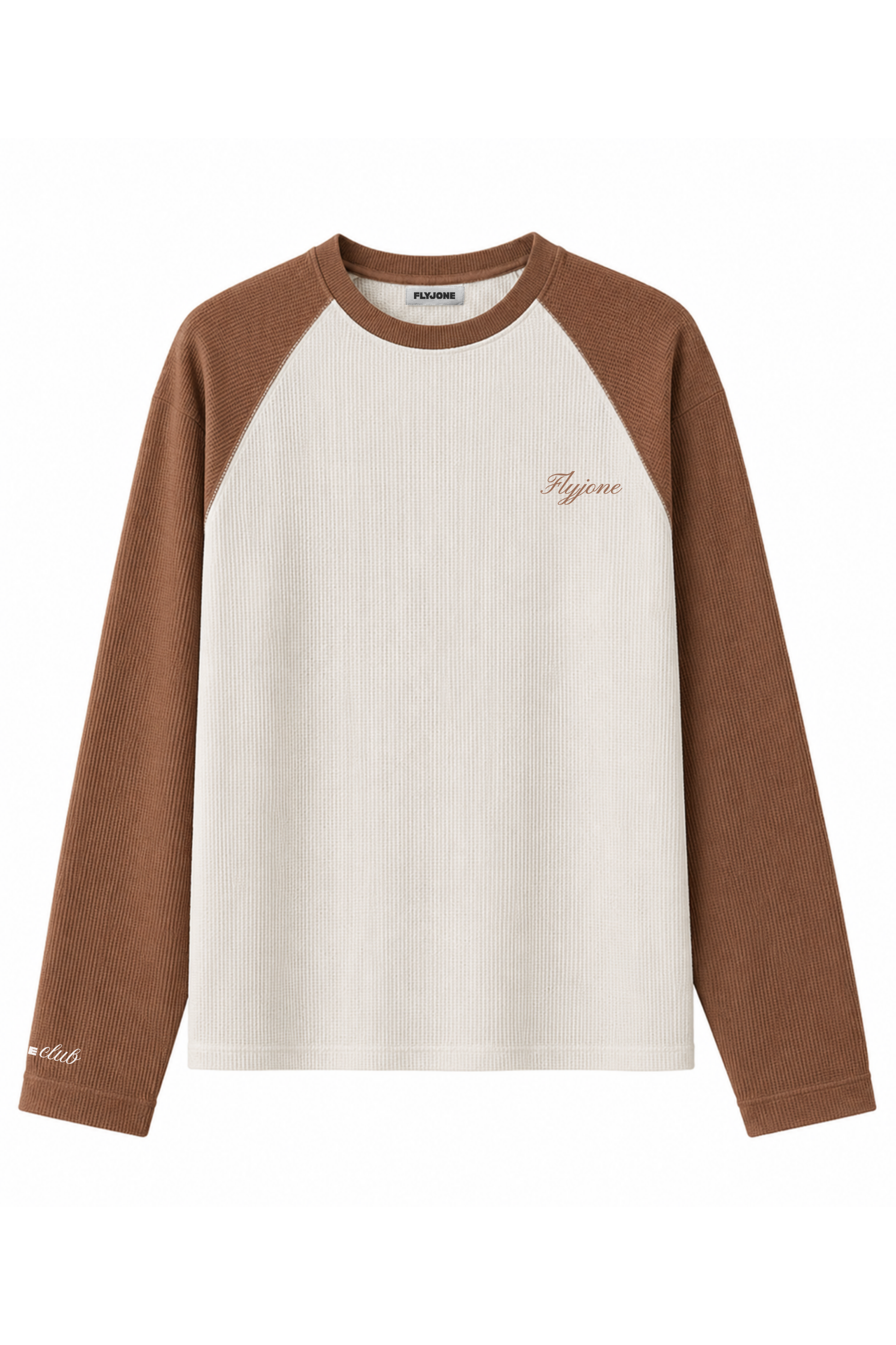 Brown Ranglan Waffle T-Shirt
