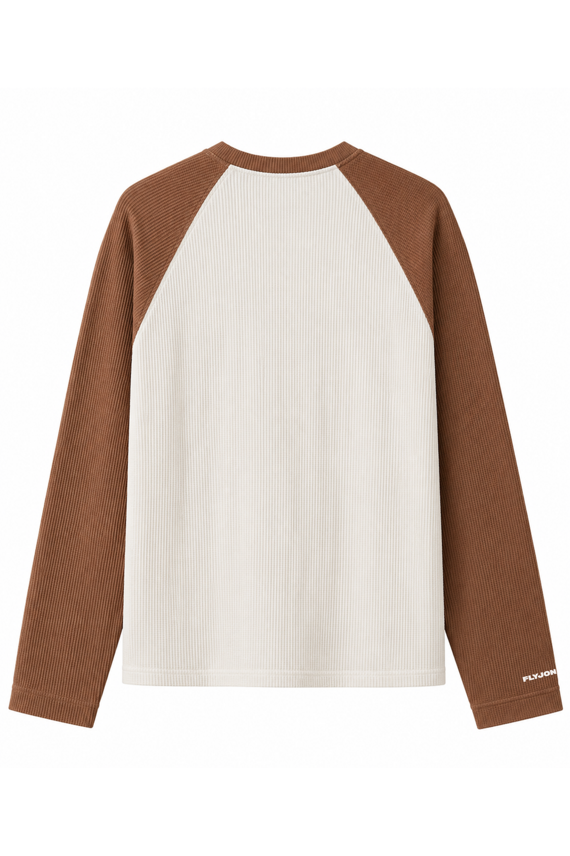 Brown Ranglan Waffle T-Shirt