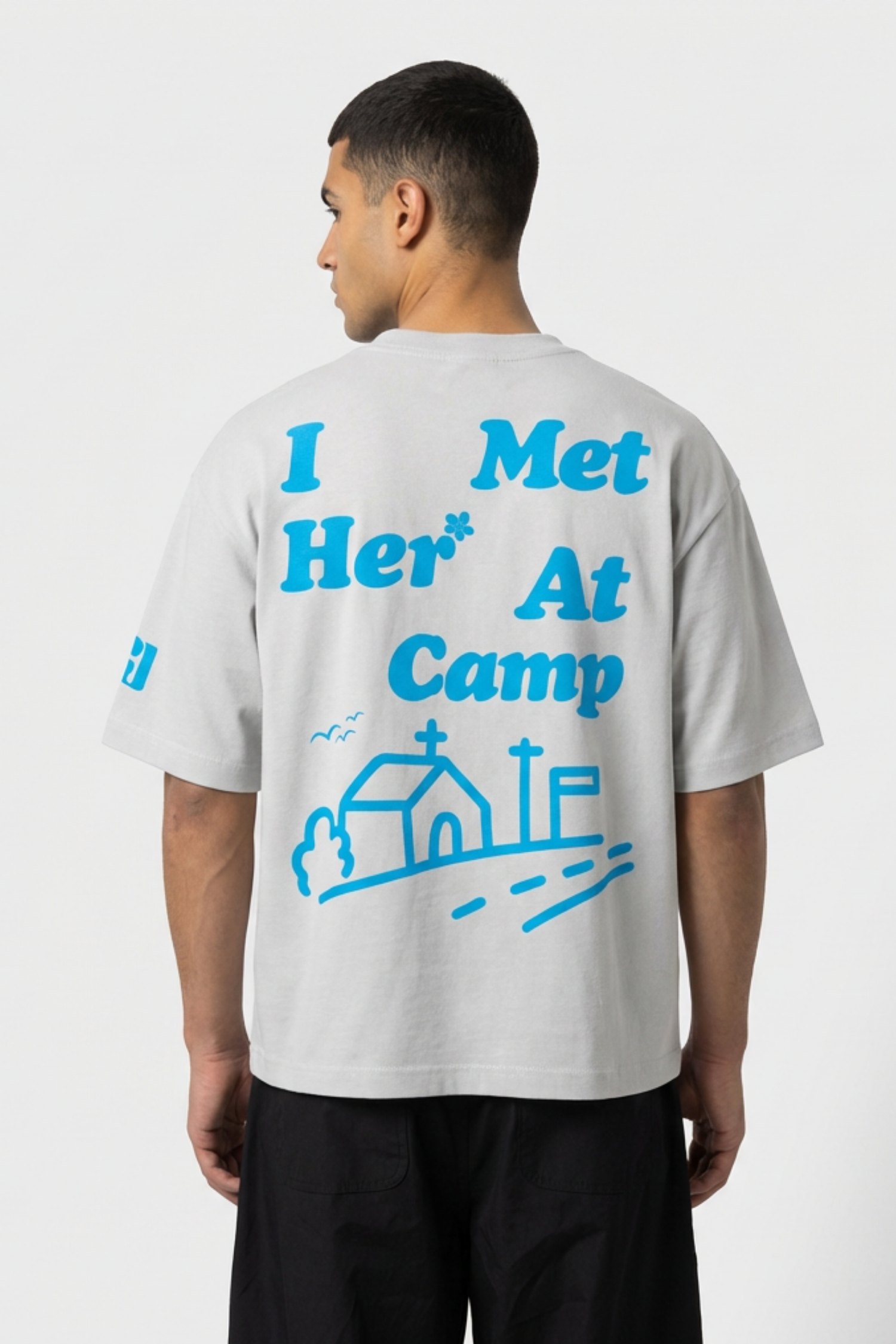 Met Her At Camp Oversized T-Shirt