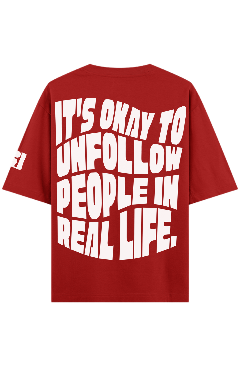 Unfollow Red — Heavyweight T-Shirt